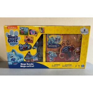 Blue's Clues & You Mega Bundle 5 Games Set Puzzles Cards Dominoes Spin Master